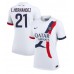 Paris Saint-Germain Lucas Hernandez #21 Borte Drakt Dame 2024-25 Kortermet